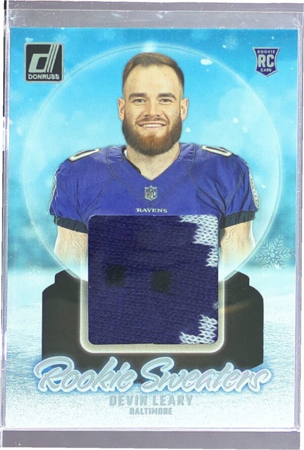 2024 Donruss Devin Leary RC #RHS-DLE Ravens Rookie Holiday Sweater