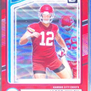 2024 Donruss Jared Wiley Optic Rated Rookies Preview Red Wave RC 387 Chiefs