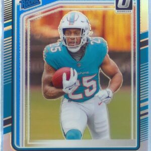 2024 Donruss Jaylen Wright Optic Rated Rookies Preview Holo RC 344 Dolphins