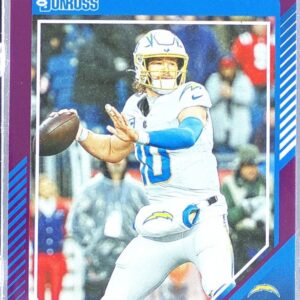 2024 Donruss Justin Herbert Press Proof Purple 250 Chargers