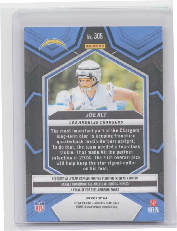 2024 Panini Mosaic Joe Alt Silver 305 Chargers - Image 3