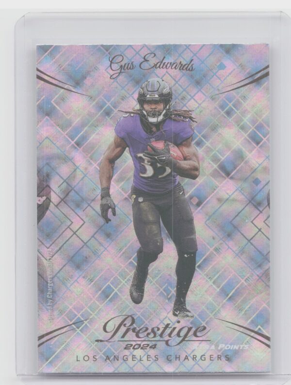 2024 Panini Prestige Gus Edwards Diamond Xtra Points 165 Chargers