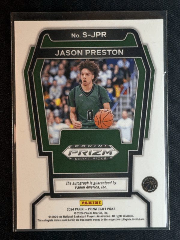 2024 Panini Prizm Draft Picks Signatures Jason Preston Autograph Auto Rookie RC - Image 3