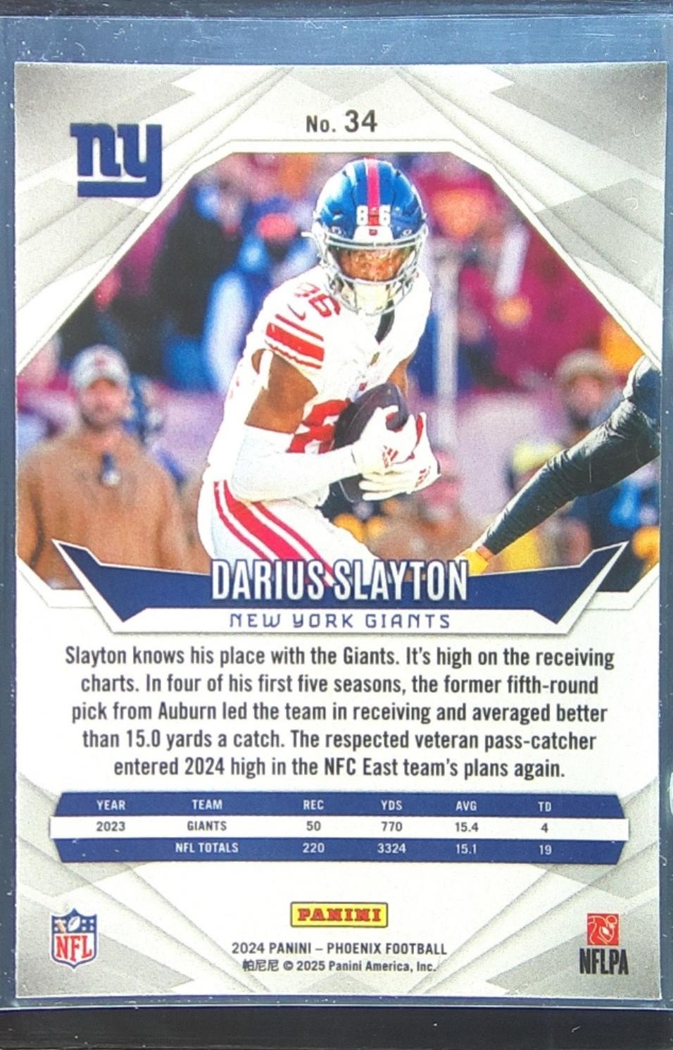 2024 Phoenix Darius Slayton Hyper #34 Giants - Image 3