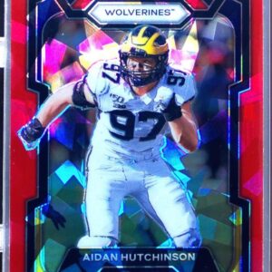 2024 Prizm Collegiate Draft Picks Aidan Hutchinson Red Ice 42 Wolverines