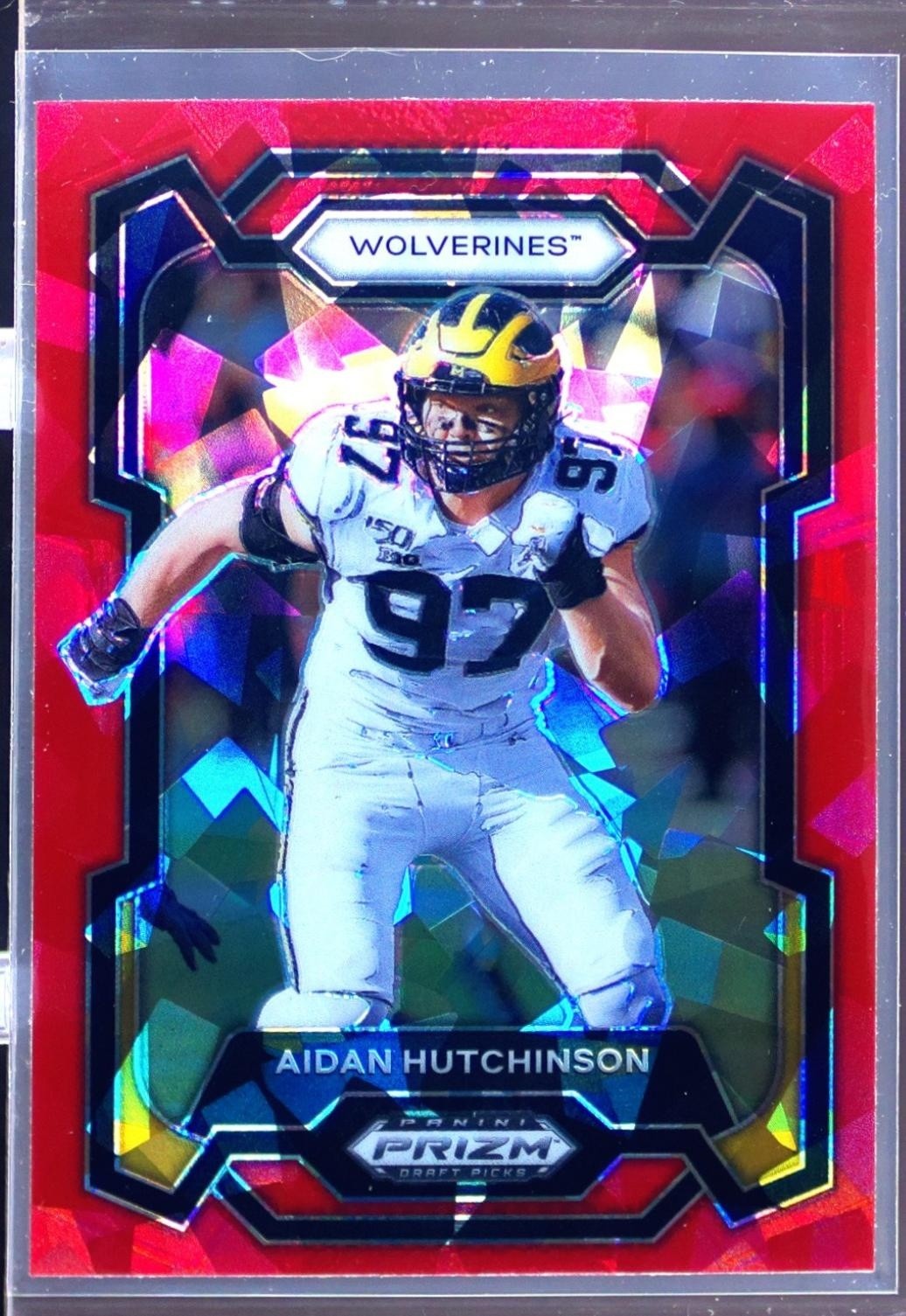 2024 Prizm Collegiate Draft Picks Aidan Hutchinson Red Ice 42 Wolverines