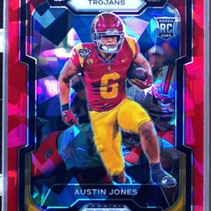 2024 Prizm Collegiate Draft Picks Austin Jones Red Ice RC 166 Trojans