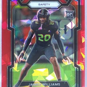 2024 Prizm Collegiate Draft Picks James Williams Red Ice RC 181 Hurricanes
