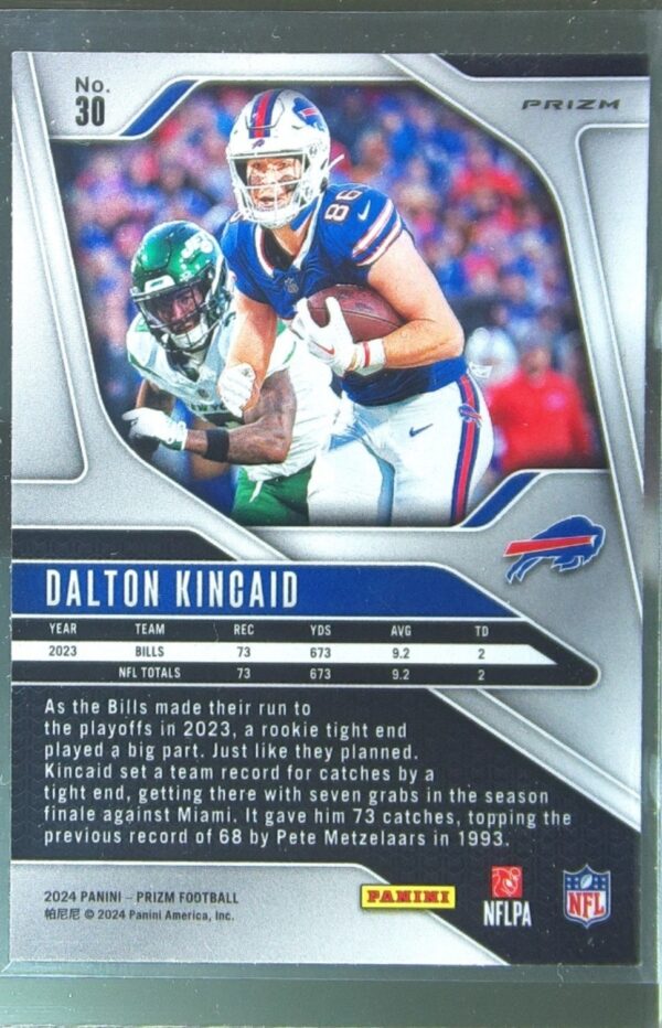2024 Prizm Dalton Kincaid Orange Lazer 30 Bills - Image 3