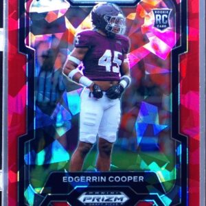 2024 Prizm Draft Picks Edgerrin Cooper Red Ice RC #154 Aggies