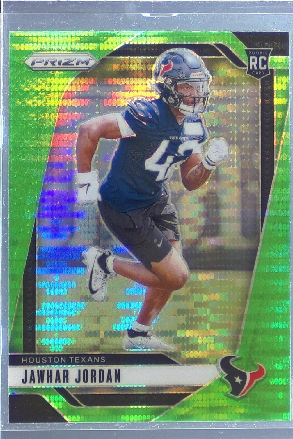 2024 Prizm JAwhar Jordan Neon Green Pulsar RC 346 Texans