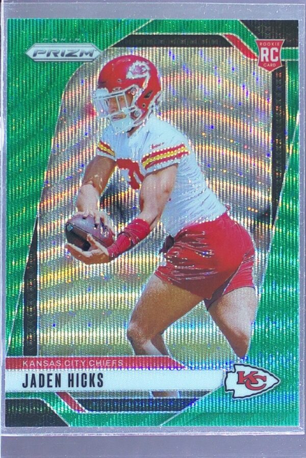 2024 Prizm Jaden Hicks Green Wave RC 336 Chiefs