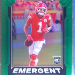 2024 Prizm Xavier Worthy RC 7 Chiefs Emergent Green Prizm
