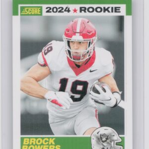 2024 Score Brock Bowers RC #10 Raiders 35th Anniversary Rookies