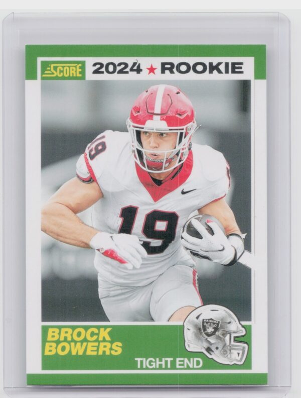 2024 Score Brock Bowers RC #10 Raiders 35th Anniversary Rookies