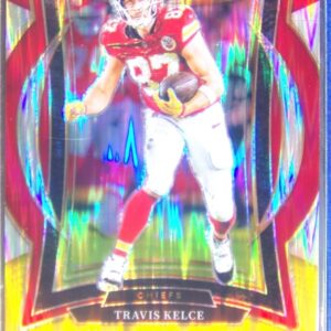 2024 Select Travis Kelce Red & Yellow Prizm Shock #97 Chiefs