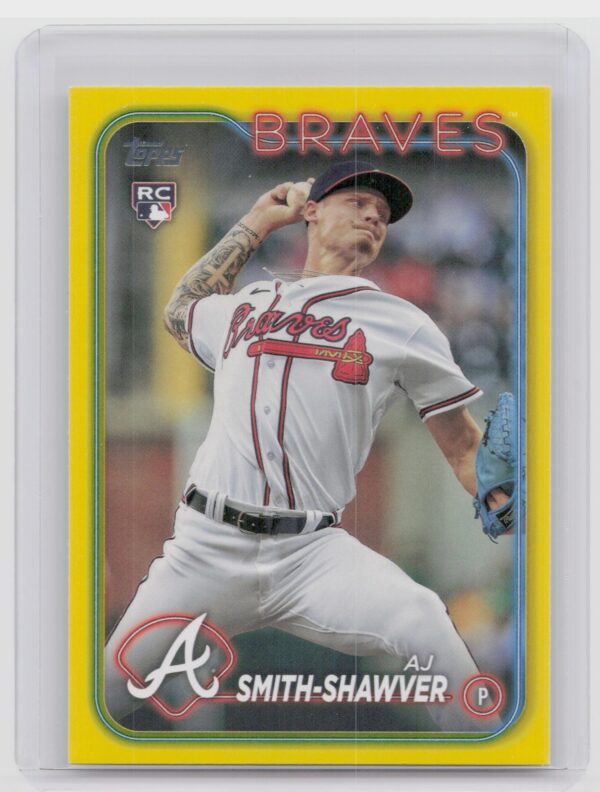 2024 Topps AJ Smith-Shawver Yellow  #117 Braves