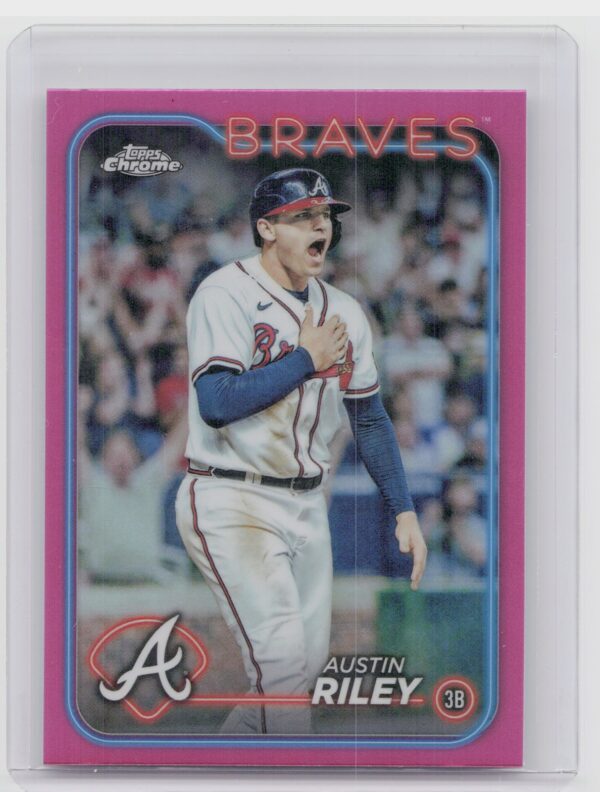 2024 Topps Chrome Austin Riley Pink Refractors #84 Braves