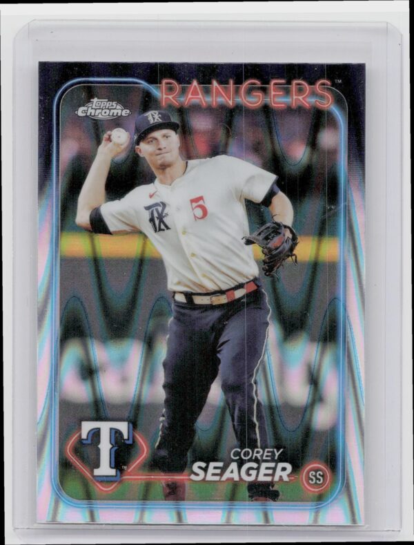 2024 Topps Chrome Corey Seager Raywave Refractors #100 Rangers