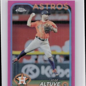 2024 Topps Chrome Jose Altuve Pink Refractors #58 Astros
