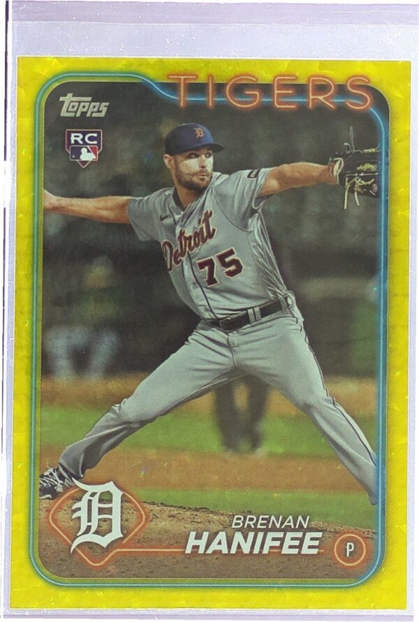 2024 Topps Chrome Sapphire Edition Brenan Hanifee Gold /50 RC #369 Tigers