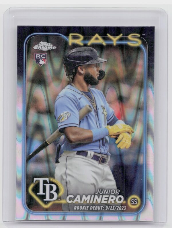2024 Topps Chrome Update Junior Caminero RayWave Refractors #USC193 Rays