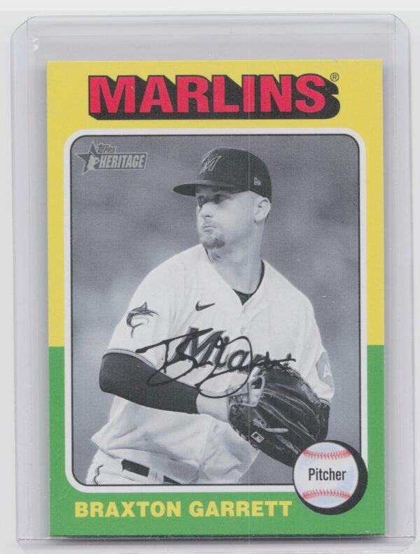 2024 Topps Heritage Mini Braxton Garrett #319 Marlins