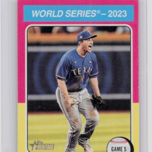 2024 Topps Heritage Mini World Series 2023: Game 5 #466 Rangers