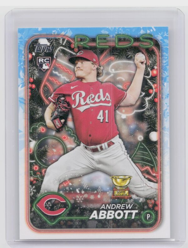 2024 Topps Holiday Andrew Abbott RC #H82 Reds