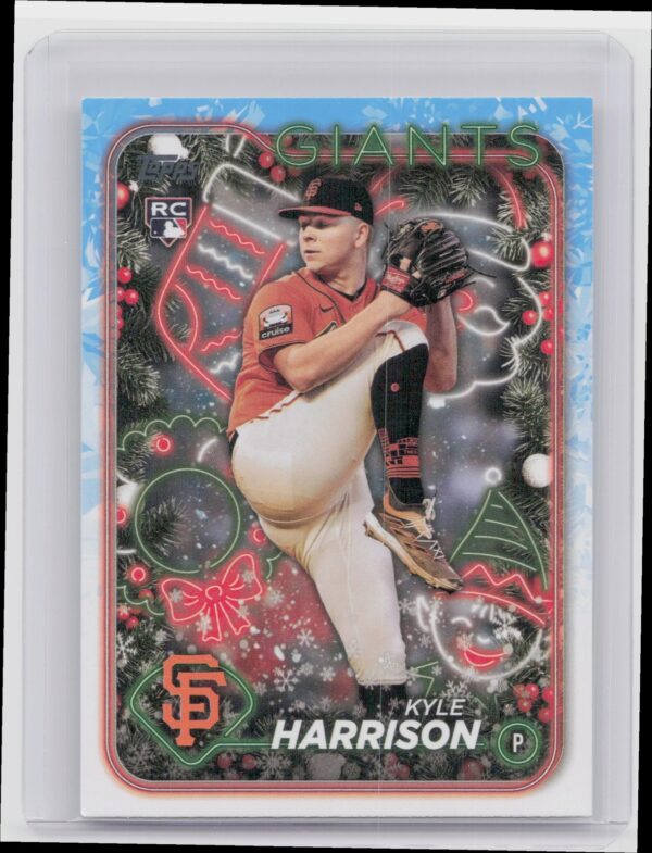 2024 Topps Holiday Kyle Harrison RC #H175 Giants