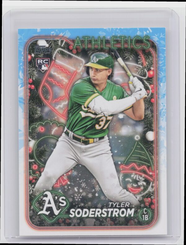 2024 Topps Holiday Tyler Soderstrom RC #H127 Athletics