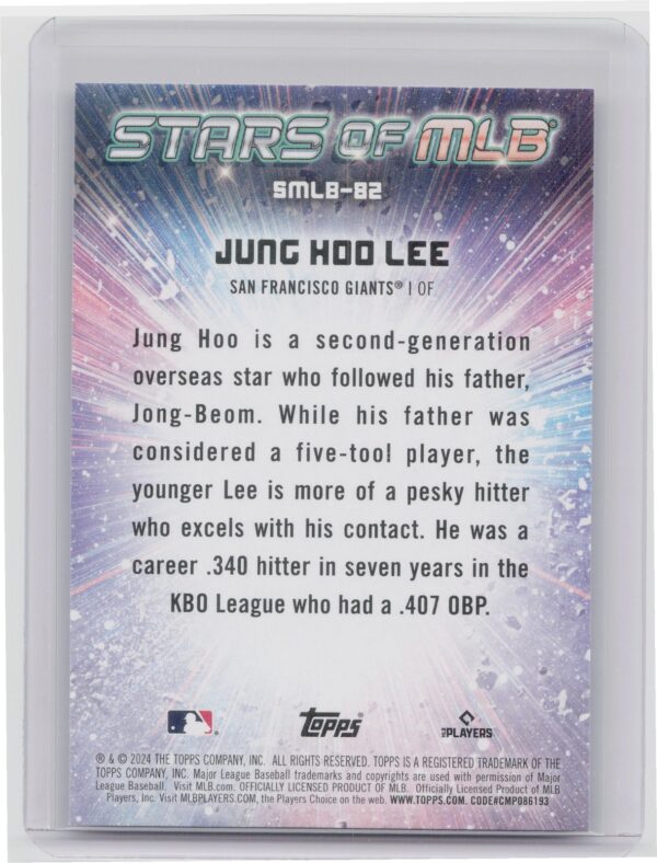 2024 Topps Update Jung Hoo Lee #SMLB-82 Giants Stars of MLB - Image 3