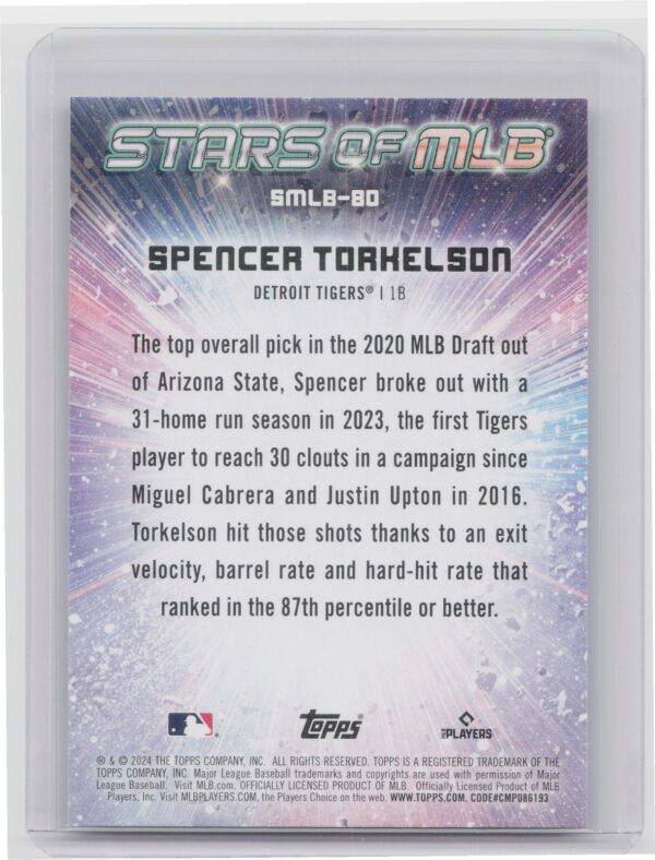 2024 Topps Update Spencer Torkelson #SMLB-80 Tigers Stars of MLB - Image 3