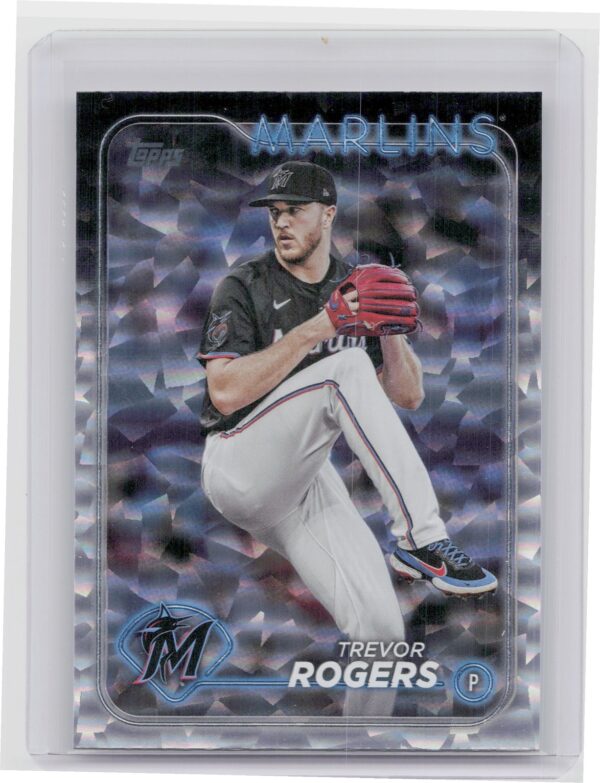 2024 Topps Update Trevor Rogers Silver Crackle Foilboard #US54 Marlins