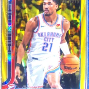 2025-26 Topps Chrome Aaron Wiggins Yellow RayWave Refractor /275 #196 Thunder