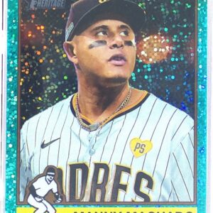 2025 Heritage Manny Machado Chrome Aqua Sparkle Refractor #330 Padres