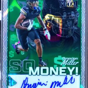 2025 Leaf Metal Omarion Miller Auto /5 #SM-OM1 Buffaloes So Money Lava Green