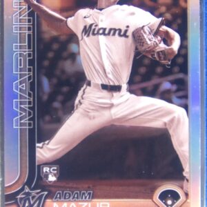 2025 Topps Chrome Adam Mazur Sepia Refractors RC #157 Marlins
