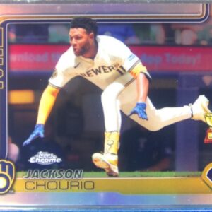 2025 Topps Chrome Jackson Chourio Topps Refractors #262 Brewers