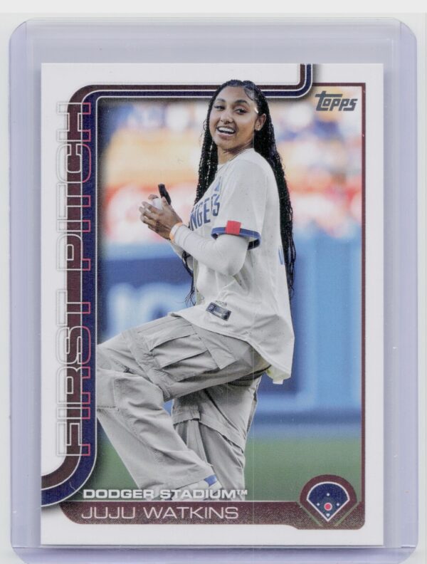 2025 Topps JuJu Watkins #FP-3 Dodgers First Pitch