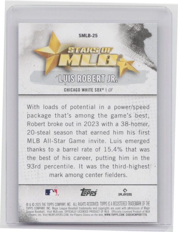 2025 Topps Luis Robert Jr. #SMLB-25 Sox Stars of MLB - Image 3
