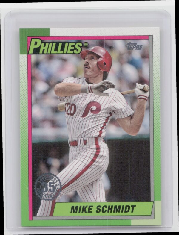 2025 Topps Mike Schmidt #T90-2 Phillies 1990 Topps Baseball 35th Anniversary