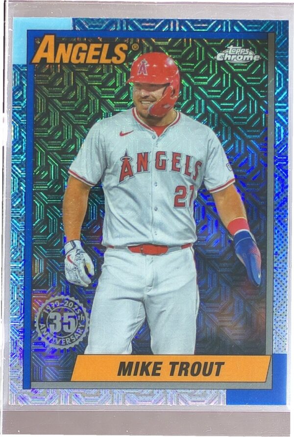 2025 Topps Mike Trout #T90C-54 Angels 1990 Topps 35th Anniversary Mojo
