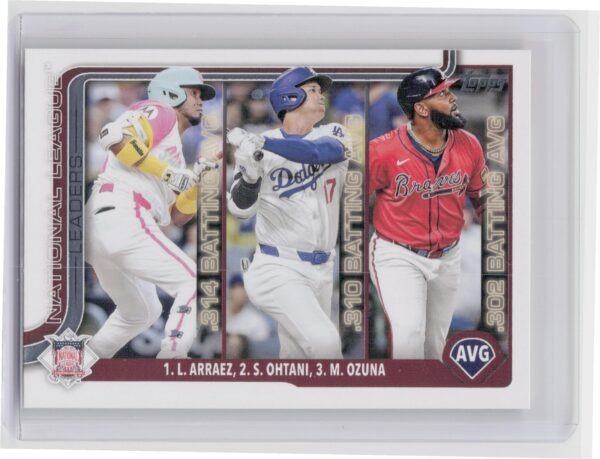 2025 Topps National League Leaders AVG (Luis Arraez / Shohei Ohtani / Marcell Oz