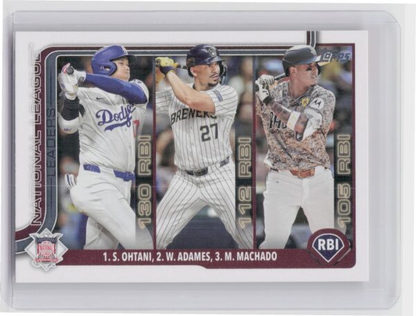 2025 Topps National League Leaders RBI (Shohei Ohtani / Willy Adames / Manny Mac
