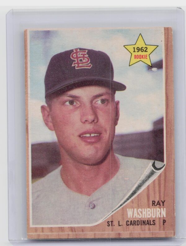 1962 Heritage Ray Washburn RC #19 Cardinals