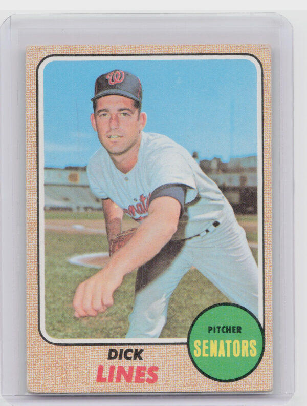 1968 Topps Dick Lines #291 Senators