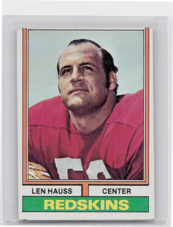 1974 Topps Len Hauss #182 Redskins