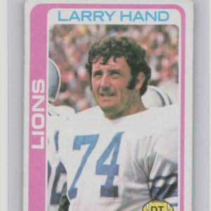 1978 Topps Larry Hand #356 Lions