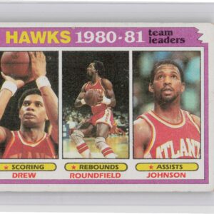 1981-82 Topps John Drew / Dan Roundfield / Eddie Johnson #44 Hawks
